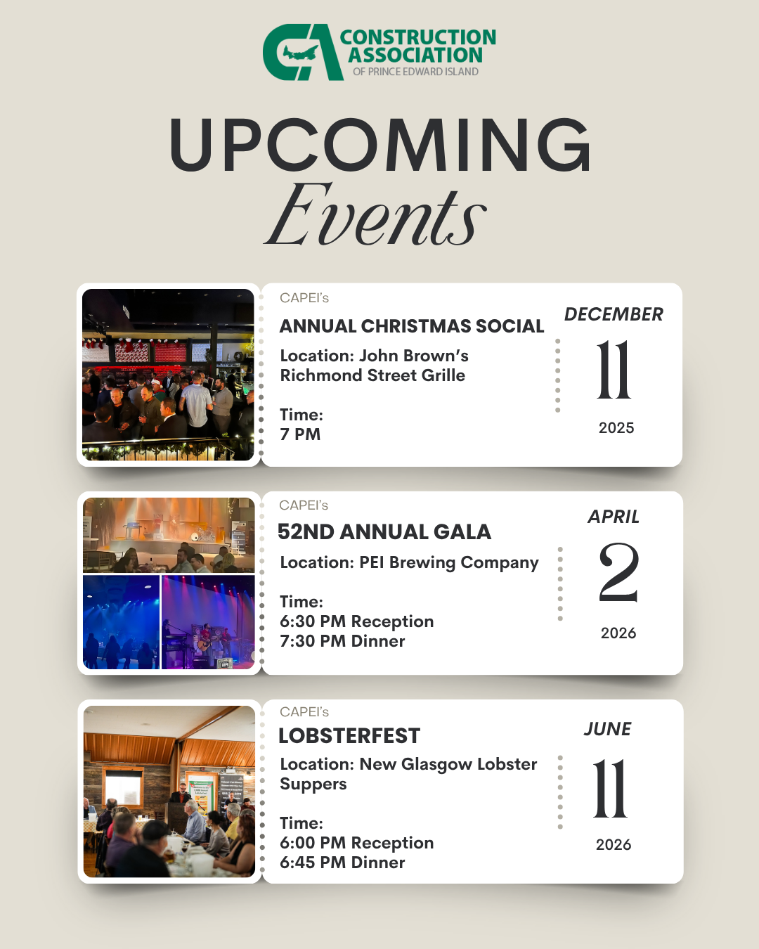Upcoming Events